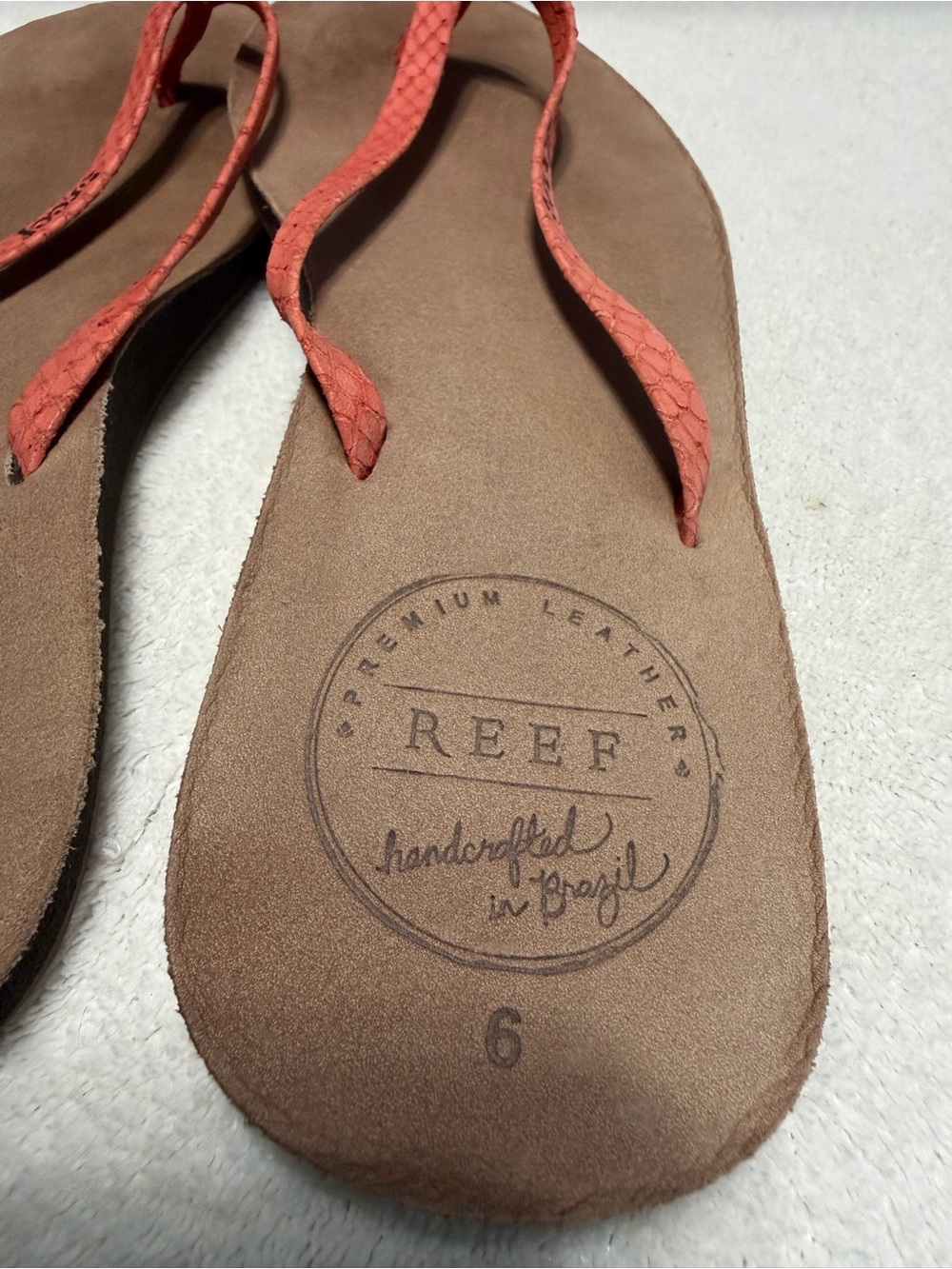 Reef Flip Flop Sandals s6 Women’s Brown/Orange - Picture 3 of 8
